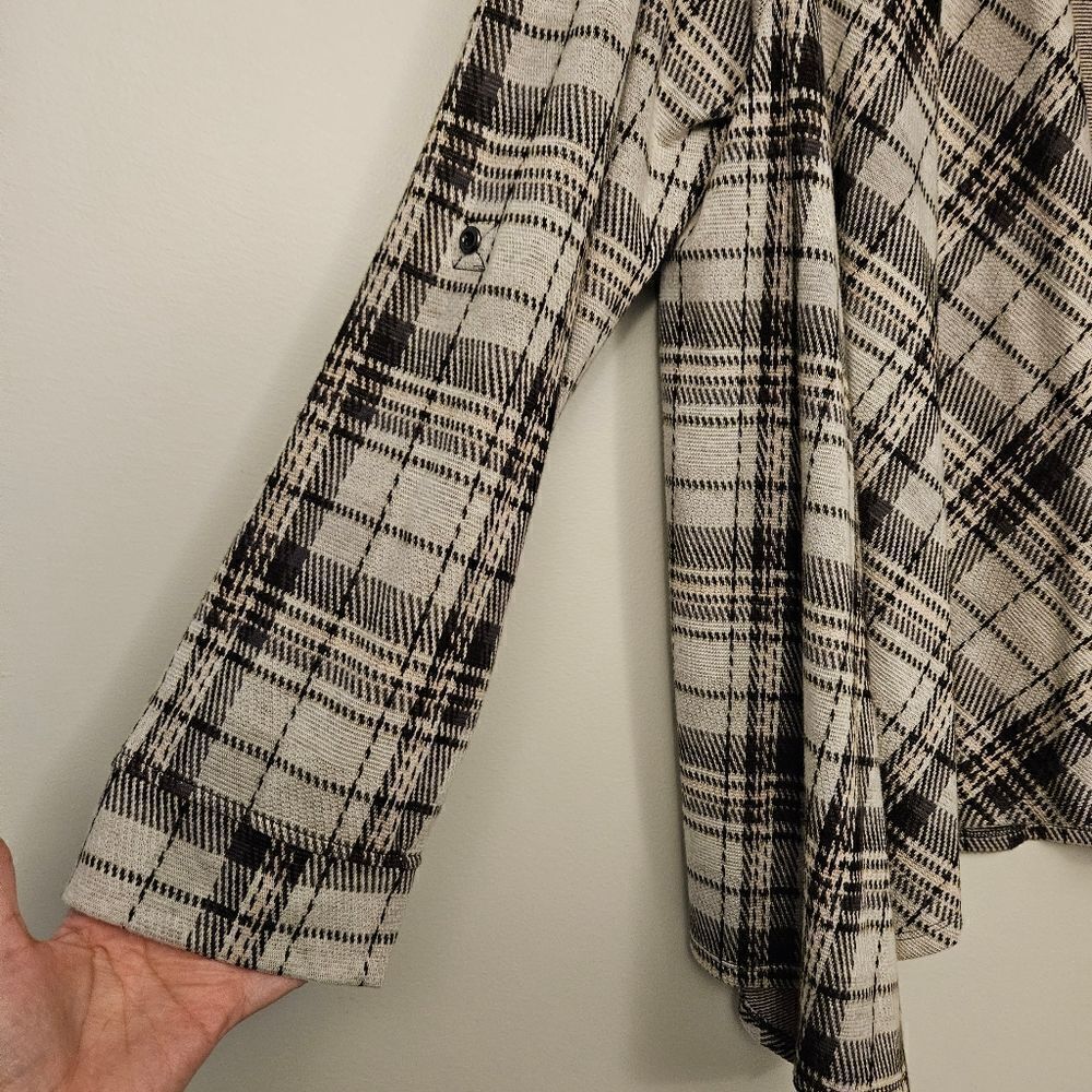 Torrid Drape Front Plaid Jacket - Picture 3 of 8